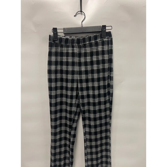 Shein Womens Tall Black & White Plaid Flared Pants Size‎ S - Picture 3 of 6